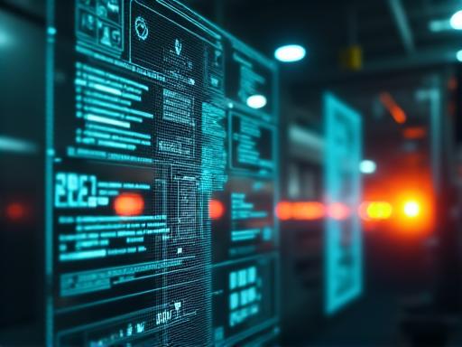 Futuristic digital interface overlaid on a steel production scene, symbolizing innovation