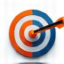 Target icon with an arrow hitting the bullseye